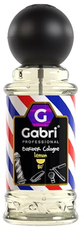 Gabri Lemon Barber Cologne, Aftershave Cologne, Turkish Cologne Spray, Men's Eau de Cologne, 250 ml (No7 Lemon)