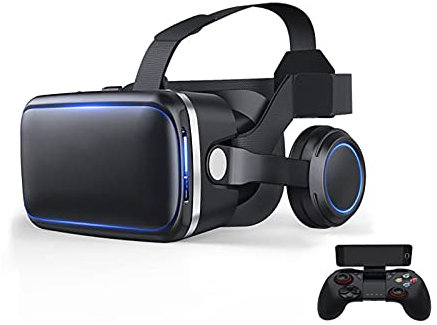 CYLZRCl Occhiali 3D Realtà Virtuale VR Scatola Virtuale Occhiali 3D Casco Auricolare Occhiali Intelligenti per Smartphone Stereo (Color : 4)
