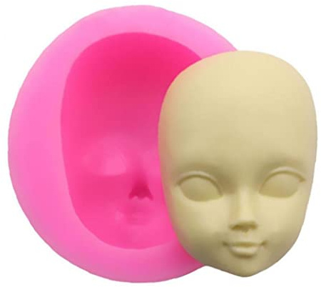 Bemvp Mädchen Gesicht Silikonform DIY Schokolade Candy Mold Baby Dusche Fondant Kuchen Cupcake Topper Dekorieren Werkzeug