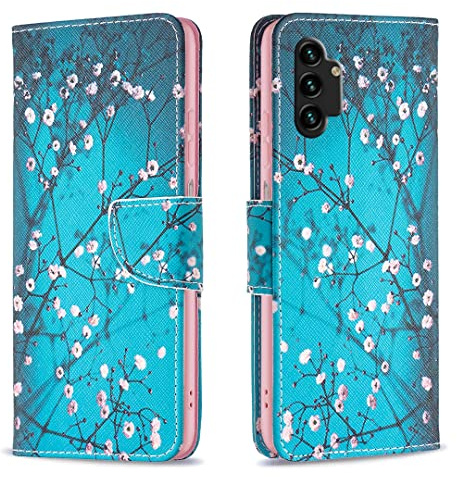 for Samsung A13 4G/5G Case, Samsung Galaxy A04S Case Shockproof Slim Leather Flip Pouch Wallet Phone Silicone Cover with Magnetic Stand Card Holder Slot Protective Smartphone Cases Kapok