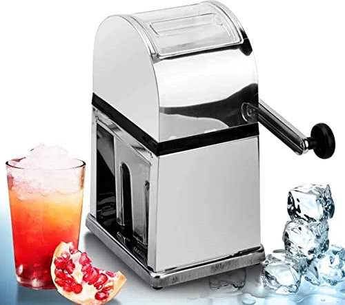 PYapron Macchina Tritaghiaccio Manuale, Frantumatore Professionale per Ghiaccio, Tritaghiaccio Manuale Vassoio e Paletta Ghiaccio per Cocktail e Frullati, Ice Crusher, per Bevande Fredde