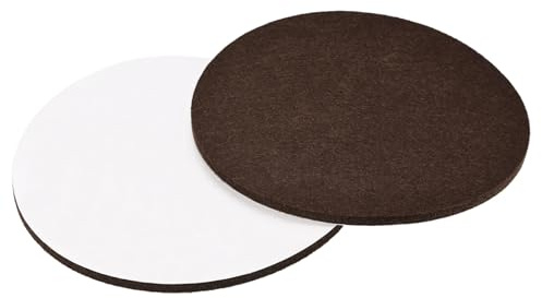 sourcing map 2 Stück Antirutsch Pads Selbstklebend Filzgleiter Selbstklebend, 150mm Durchm. Selbstklebend Rutschfest Kratzfest Rund Filzpads Schrankfüße Bodenschutz Braun