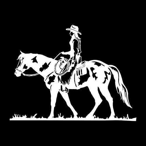 MACMRD Auto Aufkleber Cowgirl Pferd Auto Aufkleber Fashion Cover Scratch Cars Zubehör Wasserdichter Aufkleber PVC Dekoration Sonnenschutz Aufkleber
