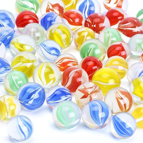 HAKACC 200 pezzi biglie di vetro colorate per bambini, giocattolo decorativo per giochi di marmotta, decorazione per la casa dei bambini, 14/16 mm