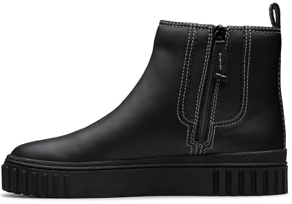 Clarks Mayhill Top Womens Black Leather, 3.5