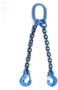 Joma-Tech 2-Strang Anschlagkette 1,5m GK10 8mm blau verkürzbar