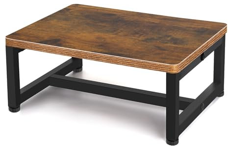 Tritthocker für Erwachsene,Stepping Stools mit 350-LBS Kapazität,Bett Schritte für hohe Betten für Erwachsene,Rustic Brown Wood Step Stool mit Anti-Rutsch-Gummi-Füße,für Küche,Bedside Support.