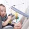 CXAFQ Juguete para el Asiento del Coche para bebés con Espejo y 3 Juguetes Colgantes, Asiento Trasero para bebés, Juguete de Actividad para bebés de 0 a 12 Meses, Juguete para cochecitos ﻿ (Azul)