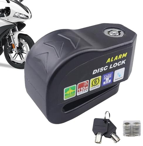 Antivol Bloque Disque Moto Alarme, Antivol Bloque Disc pour Moto avec Alarme, Alarme De Disque De Frein Antivol pour Moto, Bloc Frein Roue Universel pour Moto Scooter Velo Trottinette Electrique