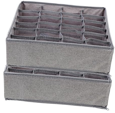 TINEASUR 2stücke Schubladenorganizer Für Unterwäsche Bh-organizer Unterwäscheboxen Sockenlagerung Aus Langlebigem Material Faltbar Und Waschbar
