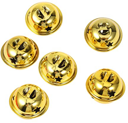 ABOOFAN 21st Selbstgemachte Glocke Glockenkranz Selber Machen Kleine Glöckchen Basteln Türklingel Läuten Weihnachtsbaum Weihnachtshandwerk Bellbell Jingle Weihnachtsglocken Golden