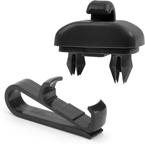 ZMDMAH Parasol Clip para parasol, soporte de coche, accesorios de Audi, ganchos A3 A4 Q3 Q5 (8E0 857 562) A7 B6 B7 B8 S4 S5 Auto Parasol Clip (Negro)