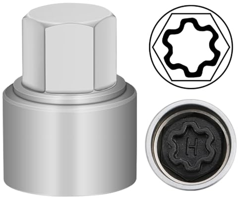 JEUCLEL H Wheel Locking Nut Key for Audi, Socket OD 27mm - ID 25mm