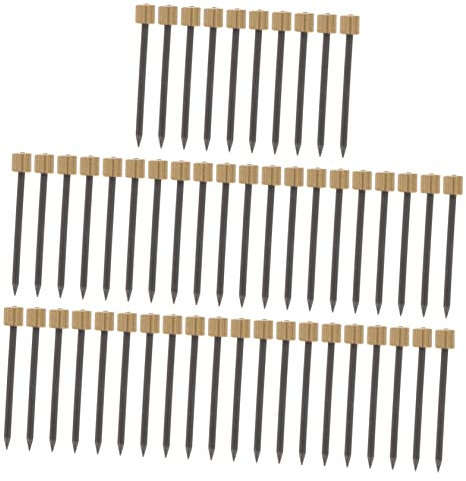 KONTONTY 50 Pièces clou à tête de cuivre trousse cintres clous d'image de mur planche bouda decoration interieure clous tapissier clou en fer kit de suspension de tableaux le fer Golden