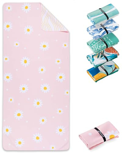 Fit-Flip Strandtuch XXL Mikrofaser leicht und schnelltrocknend | Daisy Dream 160x90cm, Strandhandtuch, 100% recycelt, Badetuch groß, Reisehandtuch