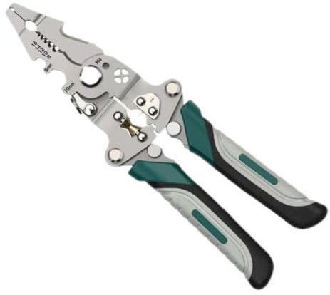 Upgraded 12 in 1 Wire Stripper Crimper Cable Cutter Pliers Multifunctional Tools Stripping Shearing Cutting for Wire Crimping Crimping meokro Electrician Wire Multi Wire Strippers Stripping pr