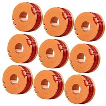 DEMULAX 9 pezzi di bobina di filo di ricambio, for tagliabordi Worx WG150E WG154E WG155E WG157E WG160E WG163E WG166E WG167E WG169E for tagliabordi Mac Allister MGTP18Li 1,5 mm 1x2,5 m Bobina per tosae