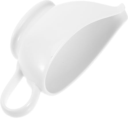 Recipiente de Cerámica en Forma de Barco 300ml Blanco | Carne, Salsa y Leche, Diseño para Restaurante y Reuniones Familiares, Fácil de Verter y Limpiar
