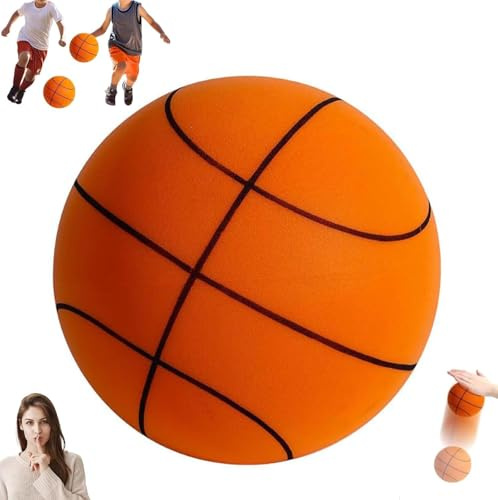 Vexran Silent Basketball, 2025 Upgraded Version Dribbling Indoor,Lightweight Training Ball für Kinder und Erwachsene,Leiser Basketball, Ball aus Schaumstoff mit Hoher Dichte,Größe 5(21cm)