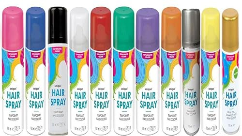Hair Color Spray Temporary Wash Out Washable Easy-to-Use Colorful Hair Styling for Festivals, Parties, and Events (Orange, 133 ml)