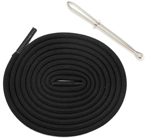 Drawstring Cord, Replacement Drawstrings with Bodkin, 63 Inch Cotton Metal Lock Ends, Hoodie String Threader for Joggers Sweatpants Hoodies, 160cm