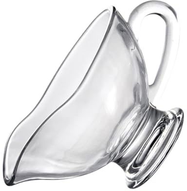 LABRIMP Glass Sauce Boat and Gravy Boat 210ml Glass Milk Serving Cup Multi-Purpose Jam and Sauce Cup Suitable for Restaurant and Dining Table Use