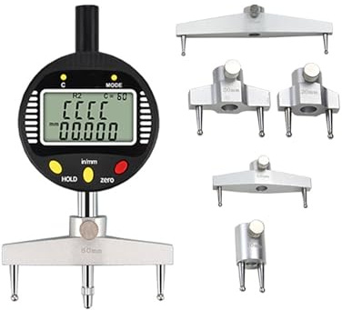 CDULOKLB High Accuracy Digital Radius Gauge with Data Transfer, Measures 450-2500mm Radius, 30μm Precision, 200mm Jaw, Ideal for Mechanical Parts, Wooden Molds, and Industrial Measurement Tasks KJR