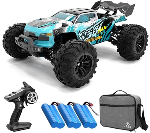 Teeggi SG116 MAX Ferngesteuertes Auto Für Erwachsene mit Tragetasche, 80KM/H 1/16 4WD Off Road Race Buggy, Bürstenloser Motor RC Hohe Geschwindigkeit Offroad Drift Rennauto, 3 Batterien