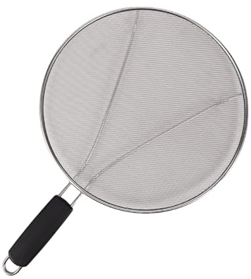 Bibykivn Protection Anti-Éclaboussures en Acier Inoxydable pour la Cuisine et la Maison - Prévenir Les Éclaboussures dHuile, Facile à Nettoyer, Résistant Haute Température (25 CM)