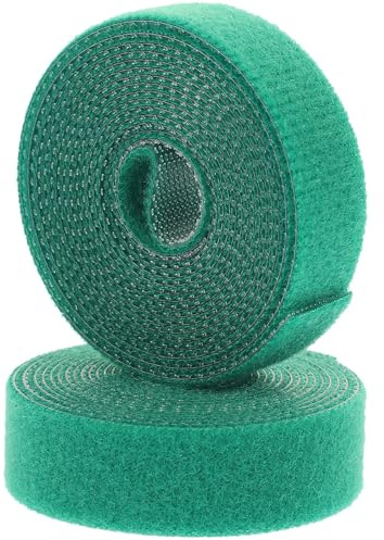 DIYEAH 2 Piezas Cinta para Plantas Reutilizable Ataduras Flexibles Verdes de Nylon para Soporte de Tomates y Plantas Cinta Ajustable Resistente para Jardinería y Fijación de Árboles