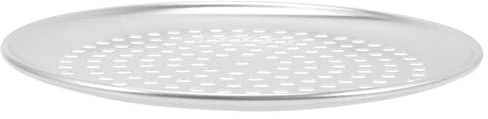 BESPORTBLE Molde para Pizza Agujeros de Acero Inoxidable para Horno, Bandeja para Hornear Pizza Redonda de 23 CM, Apta para Uso en Cocinas Domésticas y Profesionales