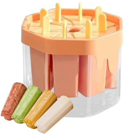 Moldes para Helado - 8 Cavidades,Fácil Desmoldado para Paletas de Hielo - Para Helados, Bebidas, Zumos, Leche, Apto para Congelador, Cocina, Hogar, Restaurante