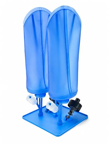 Support de Séchage Noir pour Flasque Souple Running & Trail – Égouttoir Compatible Salomon, Hydrapak, Decathlon – Séchoir Hygiénique pour Soft Flask 250ml & 500ml – Anti Odeur & Moisissure (Bleu)
