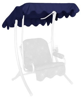 ANGERER Freizeitmöbel GmbH Hollywoodschaukel Sonnendach - passend für viele 1-Sitzer Hollywoodschaukeln - Schaukeldach Made in Germany (Swingtex blau, 100 x 145 cm)