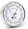 Fischer 15.01 - Barometer - 103mm Druckmessgerät mit Edelstahl-Gehäuse und weißem Ziffernblatt - Made in Germany