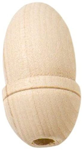 Merriway® BH00345 (2 Pcs) Large Wooden Acorn Curtain Pull Blind Cord - Pack of 2 Pieces, Brown