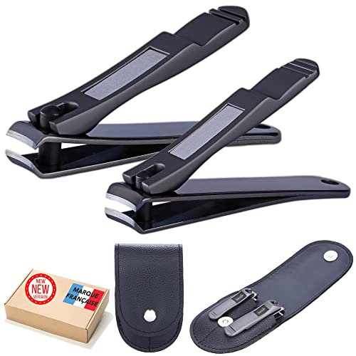 Tagliaunghie Professionale x2 [NUOVO] Acciaio Inossidabile - Set Di 2 Tagliaunghie Piccole E Grandi - Con Lima E Custodia Integrate