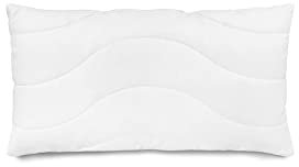 Bodyprotect Kopfkissen, 100% Baumwolle, 40 x 80 cm, Steppkissen, Kissen, atmungsaktiv, Made in EU, Ökotex 100, Höhenverstellbar, 60 Grad waschbar, weiß