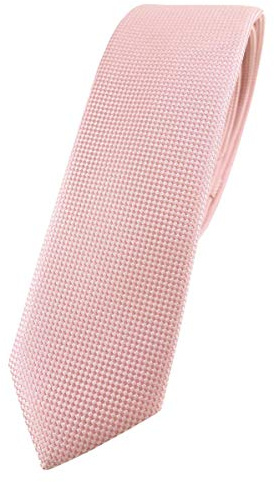 TigerTie - schmale Designer Krawatte in fein gepunktet - Krawatte 4,5 cm Breite