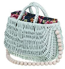 e-wicker24 Alles aus Weide Korbtasche aus Weide geflochten Flechttasche mit Henkel Damentasche aus Korbgeflecht Schultertasche Strandtasche