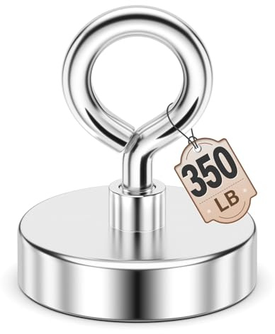 FINDMAG 350 LBS Fishing Magnet, 2 Inch Strong Neodymium Magnet
