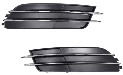 Doo Engy Stoßstange Gitter Abdeckung Blende Nebelscheinwerfer Frontstoßstangen Grill Stoßfängergitter Lampenabdeckung schwarz vorne links und rechts für A6 C7 4G 2011-2014