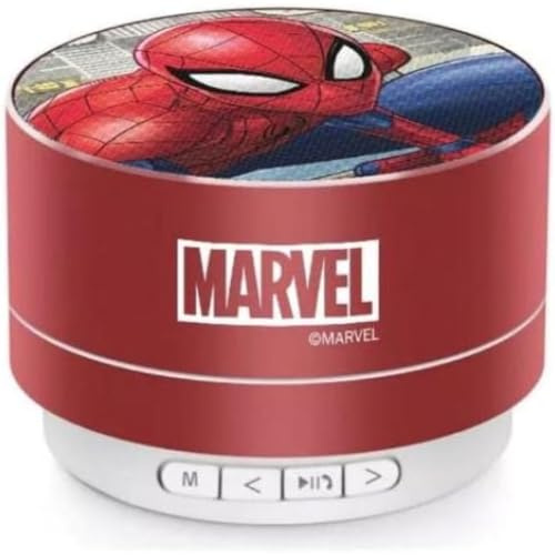 ERT GROUP bluetooth speaker Marvel Model Spider Man 022, 3W portable speaker, Built-in microphone and FM radio, Micro SD card slot, Rechargeable battery