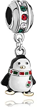 FGT Christmas Holiday Charms Compatible with Pandora Moments Bracelets Winter Daughter Mom Granddaughter Aunt Friends BFF Family Xmas