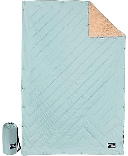 BERGTIGER® GMIATLI - 3in1 Outdoor Decke warm & gemütlich I Camping Decke wasserabweisend + Teflon EcoElite I Reisedecke Ultraleicht I Indoor & Outdoor Decke, Poncho & Schlafsack I Sherpa & Ripstop