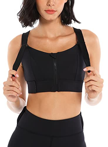 SEAUR Sport BH Damen Große Brüste Bustier Gepolstert Fitness Bra ohne Bügel Yoga Top Starker Halt Training Joggen S M L XL XXL 3XL 4XL 5XL