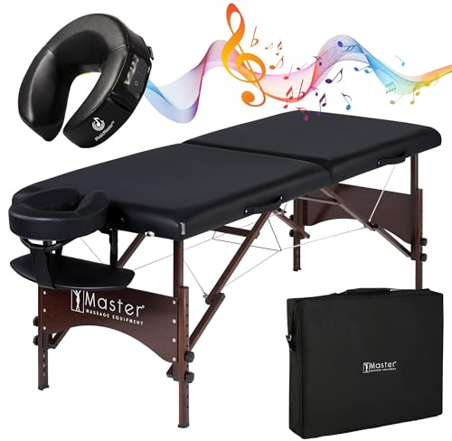 Master Massage Argo Bluetooth-Standard-Musik-Gesichtskissen, 71 cm, professionell, leicht, tragbar, Massageliege, Therapietisch, faltbar, Massageliege, Wimpernbett, Paket, SPA-Salon,