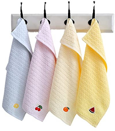 CULPRT 4Pcs Kindertuch, Reines Baumwoll, Kindergarten, Wischende Gesichtsreinigungstuch, Absorbierende Und Weiche Gesichtswäsche, Weich/a/50 * 25Cm