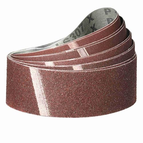 Klingspor Schleifbänder 60 x 400 mm Schleifband Set Je 2x Korn Körnung 40/60/80/120/180 für Bandschleifer Schleifmaschine, zum Schleifen, Feilen, Schärfen und Entrosten (10 Stück)