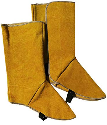 Schuhschützer Aus Leder – Paar Schweißerschuhe, Feuerfeste Schweißerstiefel Und Schuhüberzüge, Elektrische Schweißerfußschützer, Gamaschen-Schuhschützer, Schweißergamaschen, Flammhemmende Schweißersti